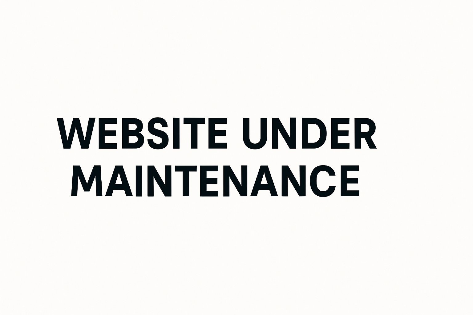 Website Under Maintenance